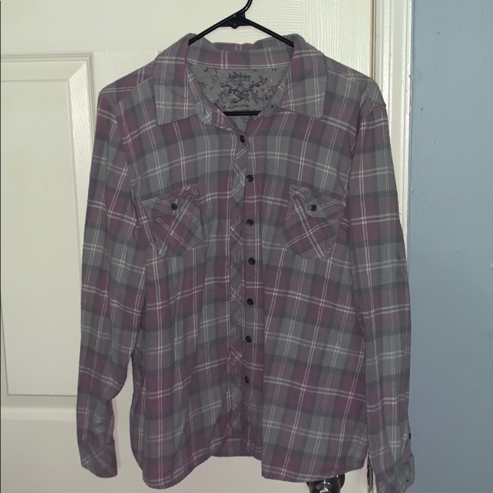 Purple and grey flannel